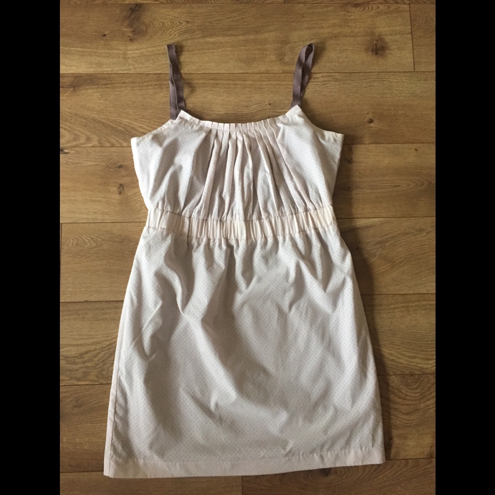 Gap tank dress ribbon grosgrain straps mauve
